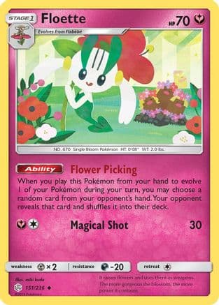 Floette — SM - Cosmic Eclipse Pokémon TCG card by miki kudo