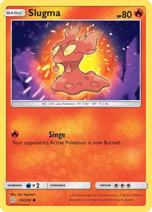 Slugma — SM - Cosmic Eclipse Pokémon TCG card by Ken Sugimori