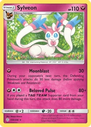 Sylveon — SM - Cosmic Eclipse Pokémon TCG card by Naoyo Kimura