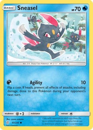 Sneasel — SM - Cosmic Eclipse Pokémon TCG card by ryoma uratsuka