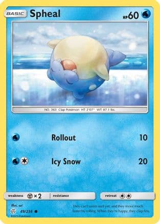 Spheal - 49/236 — SM - Cosmic Eclipse Pokémon TCG card by sui