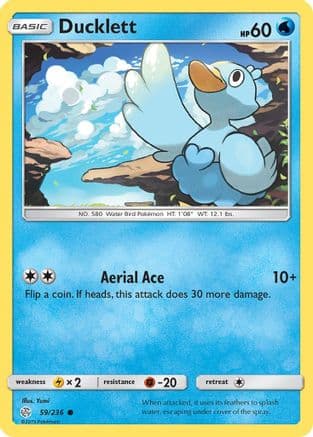 Ducklett — SM - Cosmic Eclipse Pokémon TCG card by Yumi