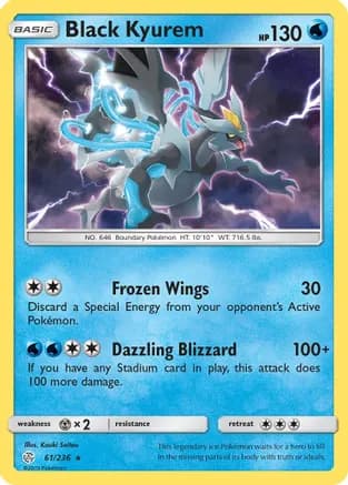 Black Kyurem — SM - Cosmic Eclipse Pokémon TCG card by Kouki Saitou