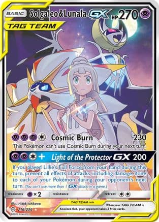 Solgaleo & Lunala GX (Full Art) — Pokémon TCG card