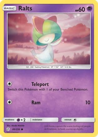 Ralts — SM - Cosmic Eclipse Pokémon TCG card by Atsuko Nishida