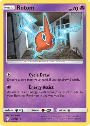 Rotom — SM - Cosmic Eclipse Pokémon TCG card by Mina Nakai