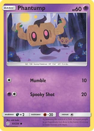 Phantump — SM - Cosmic Eclipse Pokémon TCG card by miki kudo