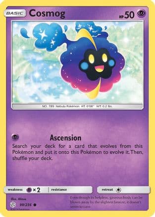 Cosmog - 99/236 — SM - Cosmic Eclipse Pokémon TCG card by Mina Nakai