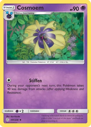 Cosmoem — SM - Cosmic Eclipse Pokémon TCG card by Aya Kusube