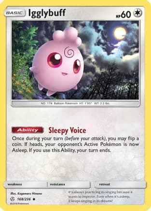 Igglybuff — SM - Cosmic Eclipse Pokémon TCG card by Kagemaru Himeno