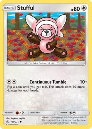 Stufful — SM - Cosmic Eclipse Pokémon TCG card by Shigenori Negishi