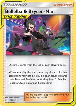 Bellelba & Brycen-Man — SM - Cosmic Eclipse Pokémon TCG card by Hideki Ishikawa