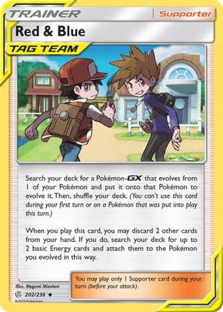 Red & Blue — SM - Cosmic Eclipse Pokémon TCG card by Megumi Mizutani