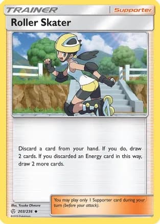Roller Skater — SM - Cosmic Eclipse Pokémon TCG card by Yusuke Ohmura