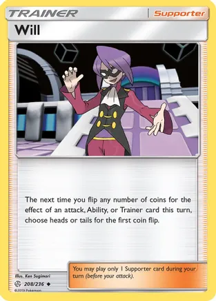 Will — SM - Cosmic Eclipse Pokémon TCG card by Ken Sugimori