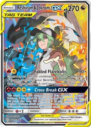 Reshiram & Zekrom GX (Full Art) — Pokémon TCG card