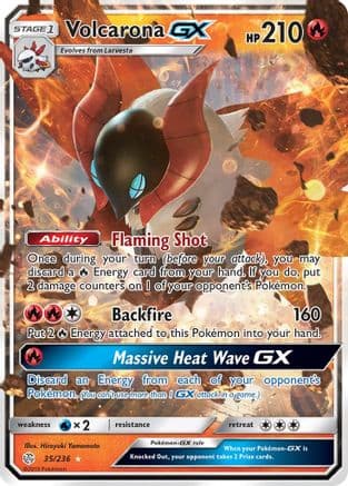 Volcarona GX — SM - Cosmic Eclipse Pokémon TCG card by Ripped Remains