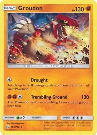 Groudon - 113/236 (Cracked Ice Holo) — Deck Exclusives