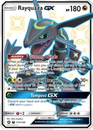 Rayquaza GX - 177a/168 — Pokémon TCG card