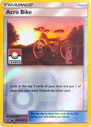 Acro Bike - 123a/168 (Pokemon League) — League & Championship Cards