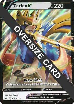 Zacian V - 138/202 — Jumbo Cards Pokémon TCG card by Sban Graphics
