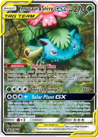 Venusaur & Snivy GX - SM229 — SM Promos