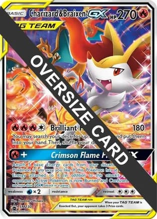 Charizard & Braixen GX - SM230 (SM Black Star Promo) — Jumbo Cards