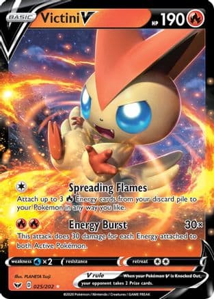 Victini V — SWSH01: Sword & Shield Base Set Pokémon TCG card by PLANETA Tsuji