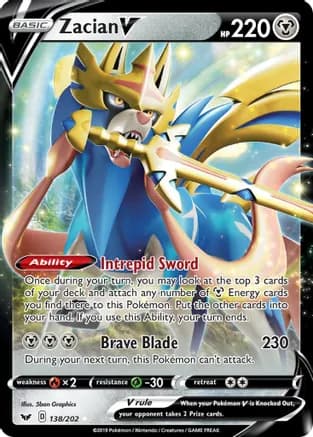 Zacian V — SWSH01: Sword & Shield Base Set Pokémon TCG card by 5ban Graphics