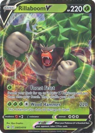 Rillaboom V - SWSH014 — SWSH: Sword & Shield Promo Cards