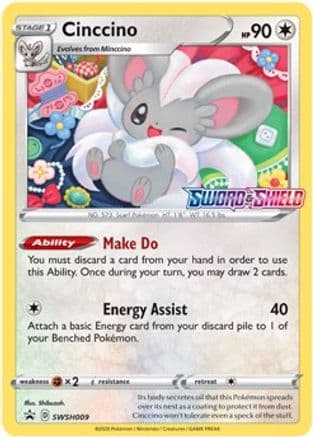 Cinccino - SWSH009 (Prerelease) — SWSH: Sword & Shield Promo Cards Pokémon TCG card by Shibuzoh.