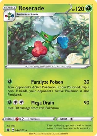 Roserade — SWSH01: Sword & Shield Base Set Pokémon TCG card by chibi