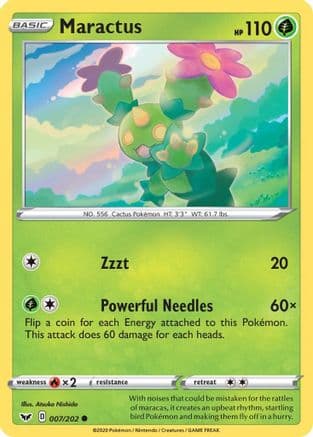 Maractus — SWSH01: Sword & Shield Base Set Pokémon TCG card by Atsuko Nishida