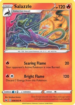 Salazzle — SWSH01: Sword & Shield Base Set Pokémon TCG card by aoki