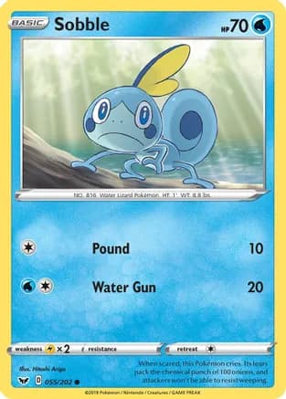 Sobble (055) — SWSH01: Sword & Shield Base Set