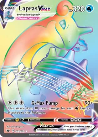 Lapras VMAX (Secret) — SWSH01: Sword & Shield Base Set