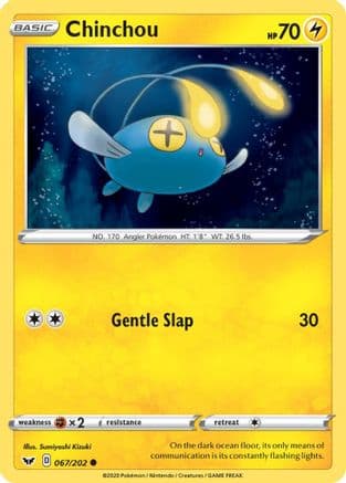 Chinchou (067) — SWSH01: Sword & Shield Base Set Pokémon TCG card by Sumiyoshi Kizuki