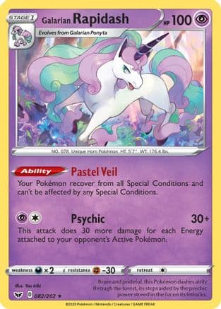 Galarian Rapidash — SWSH01: Sword & Shield Base Set Pokémon TCG card by You Iribi