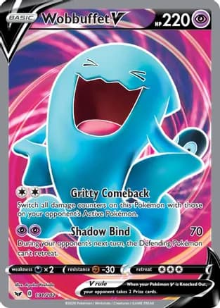 Wobbuffet V (Full Art) — SWSH01: Sword & Shield Base Set