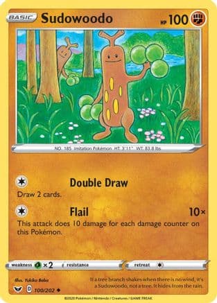 Sudowoodo — SWSH01: Sword & Shield Base Set Pokémon TCG card by Yukiko Baba