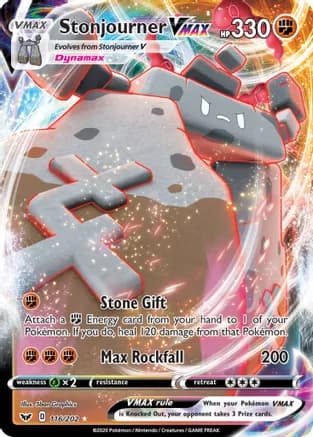Stonjourner VMAX — SWSH01: Sword & Shield Base Set Pokémon TCG card by 5ban Graphics