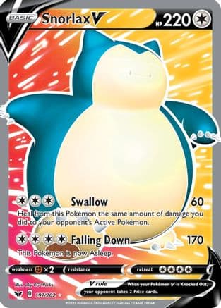 Snorlax V (Full Art) — Pokémon TCG card