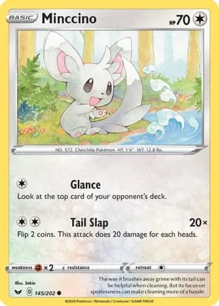 Minccino (145) — SWSH01: Sword & Shield Base Set