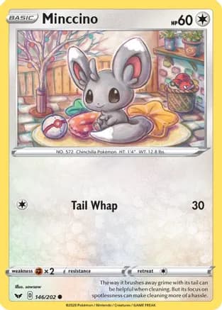 Minccino (146) — SWSH01: Sword & Shield Base Set