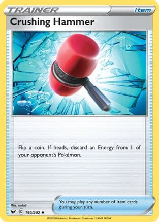 Crushing Hammer — SWSH01: Sword & Shield Base Set Pokémon TCG card by sadaji