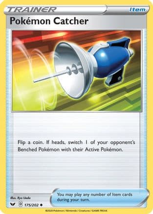 Pokemon Catcher — SWSH01: Sword & Shield Base Set Pokémon TCG card by Ryo Ueda