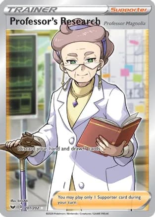 Professor's Research [Professor Magnolia] (Full Art) — SWSH01: Sword & Shield Base Set