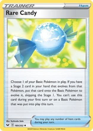 Rare Candy — SWSH01: Sword & Shield Base Set Pokémon TCG card by Yoshinobu Saito