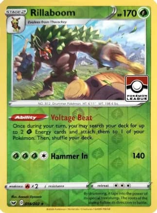 Rillaboom - 014/202 (Pokemon League) — League & Championship Cards