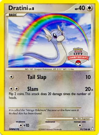 Dratini - 91/146 (City Championships) — League & Championship Cards